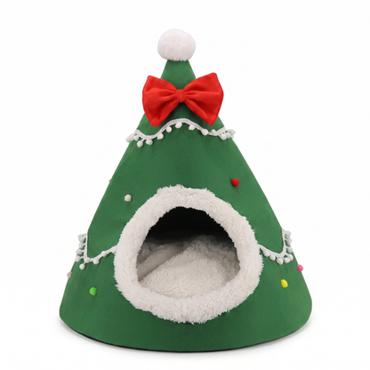 Cozy Holiday Cat Bed