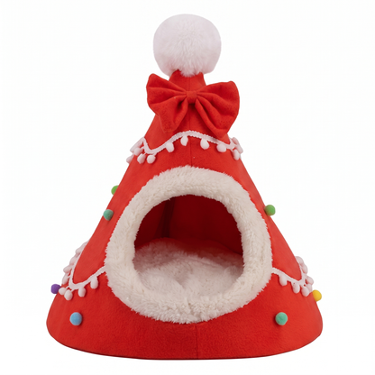Cozy Holiday Cat Bed